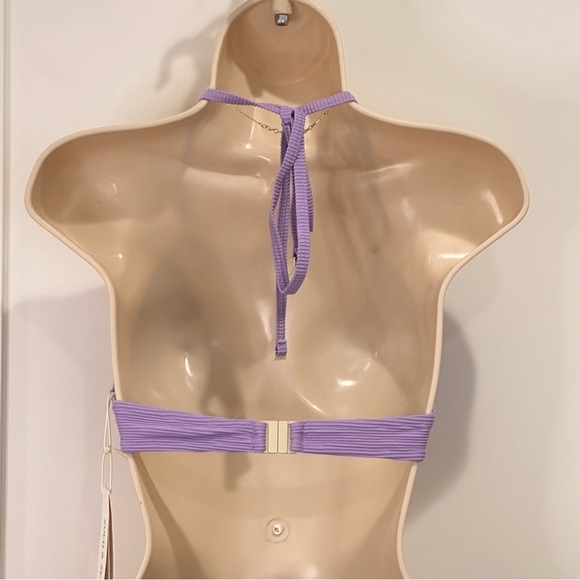 Zulu And Zephyr Signature Halter Bikini Top Adjustable Lavender Purple Size 4 - Picture 5 of 14
